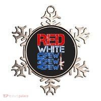 Red White And Pew Pew Pew USA Guns Ornament thumb 0