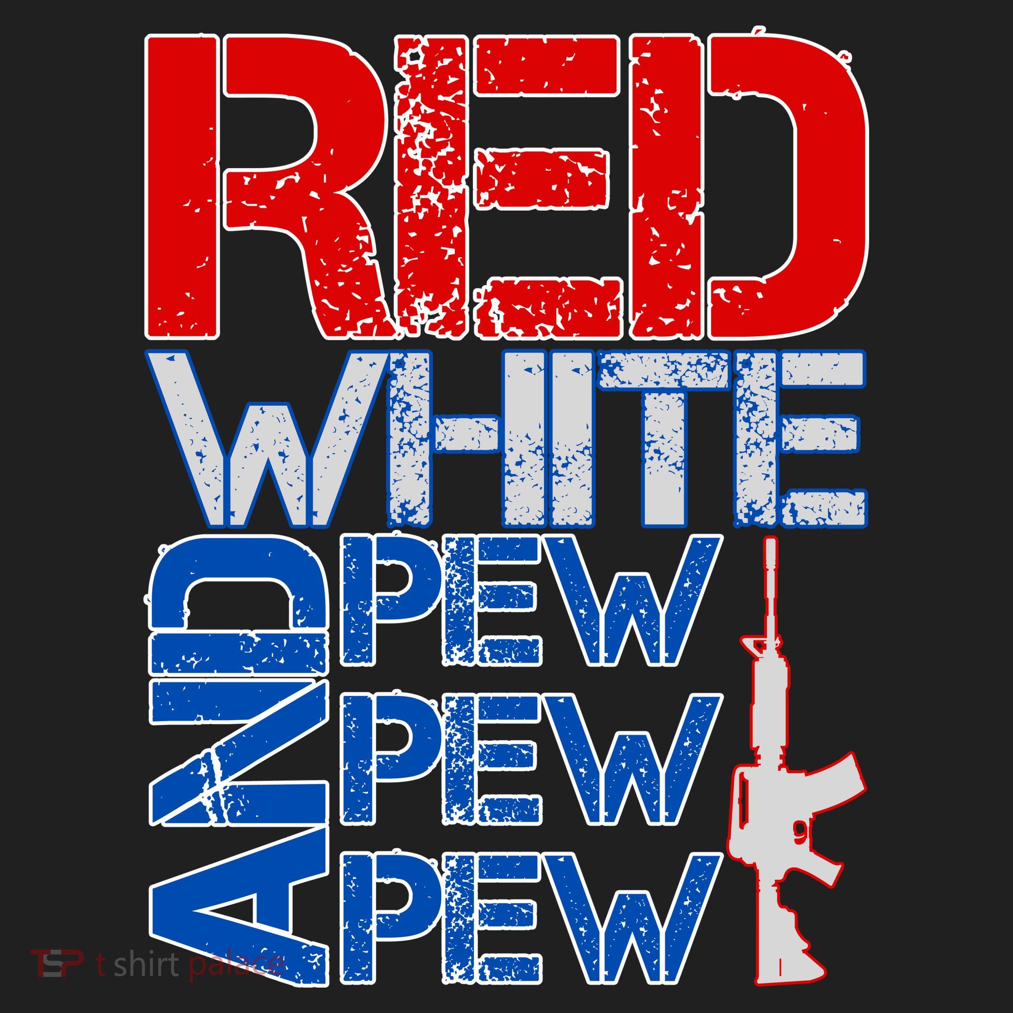 Red White And Pew Pew Pew USA Guns Hat