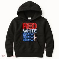 Red White And Pew Pew Pew USA Guns Kids Hoodie thumb 0
