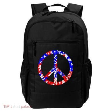 Red White Blue Dyed Peach Sign Stars Backpack