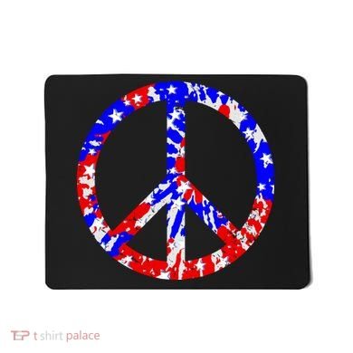 Red White Blue Dyed Peach Sign Stars Mousepad