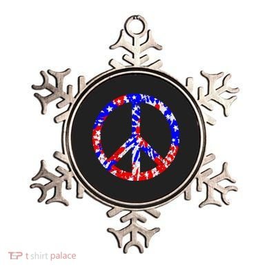 Red White Blue Dyed Peach Sign Stars Ornament