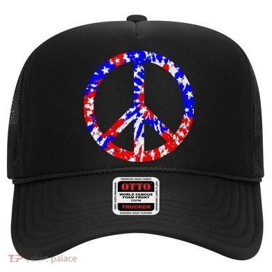 Red White Blue Dyed Peach Sign Stars Hat