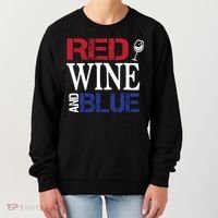 Red Wine and Blue USA Flag Women's Sweatshirt thumb 0