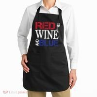 Red Wine and Blue USA Flag Apron thumb 2