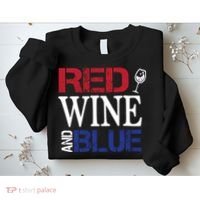 Red Wine and Blue USA Flag Sweatshirt thumb 2