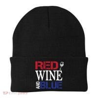 Red Wine and Blue USA Flag Beanie thumb 0