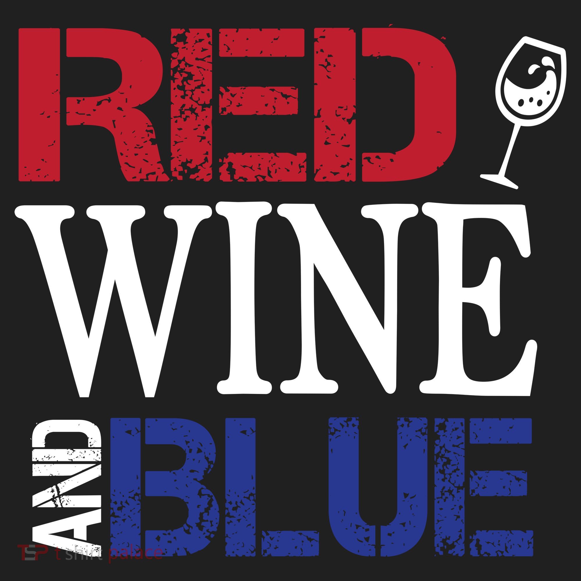 Red Wine and Blue USA Flag Beanie