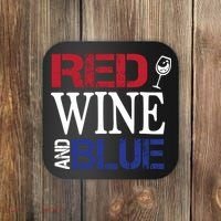 Red Wine and Blue USA Flag Coaster thumb 0