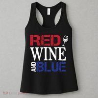 Red Wine and Blue USA Flag Women's Tank Top thumb 3