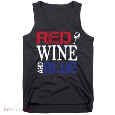 Red Wine and Blue USA Flag Tank Top