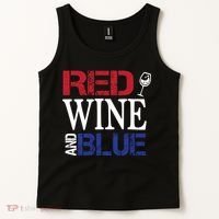 Red Wine and Blue USA Flag Tank Top thumb 2