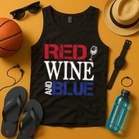Red Wine and Blue USA Flag Tank Top thumb 4