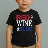 Red Wine and Blue USA Flag Toddler T-Shirt thumb 2