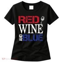 Red Wine and Blue USA Flag Women's T-Shirt thumb 0