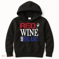 Red Wine and Blue USA Flag Kids Hoodie thumb 0