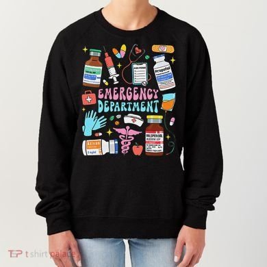 Retro Emergency Department Emergency Room Er Ed Nurse Tech Women's Sweatshirt