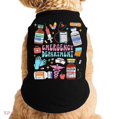 Retro Emergency Department Emergency Room Er Ed Nurse Tech Doggie Tank