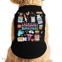 Retro Emergency Department Emergency Room Er Ed Nurse Tech Doggie Tank thumb 0