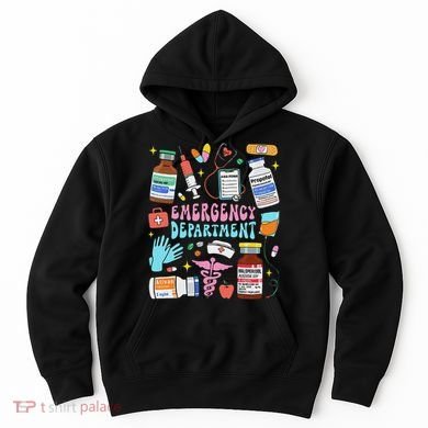Retro Emergency Department Emergency Room Er Ed Nurse Tech Hoodie