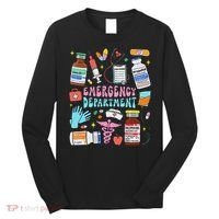 Retro Emergency Department Emergency Room Er Ed Nurse Tech Long Sleeve Shirt thumb 0