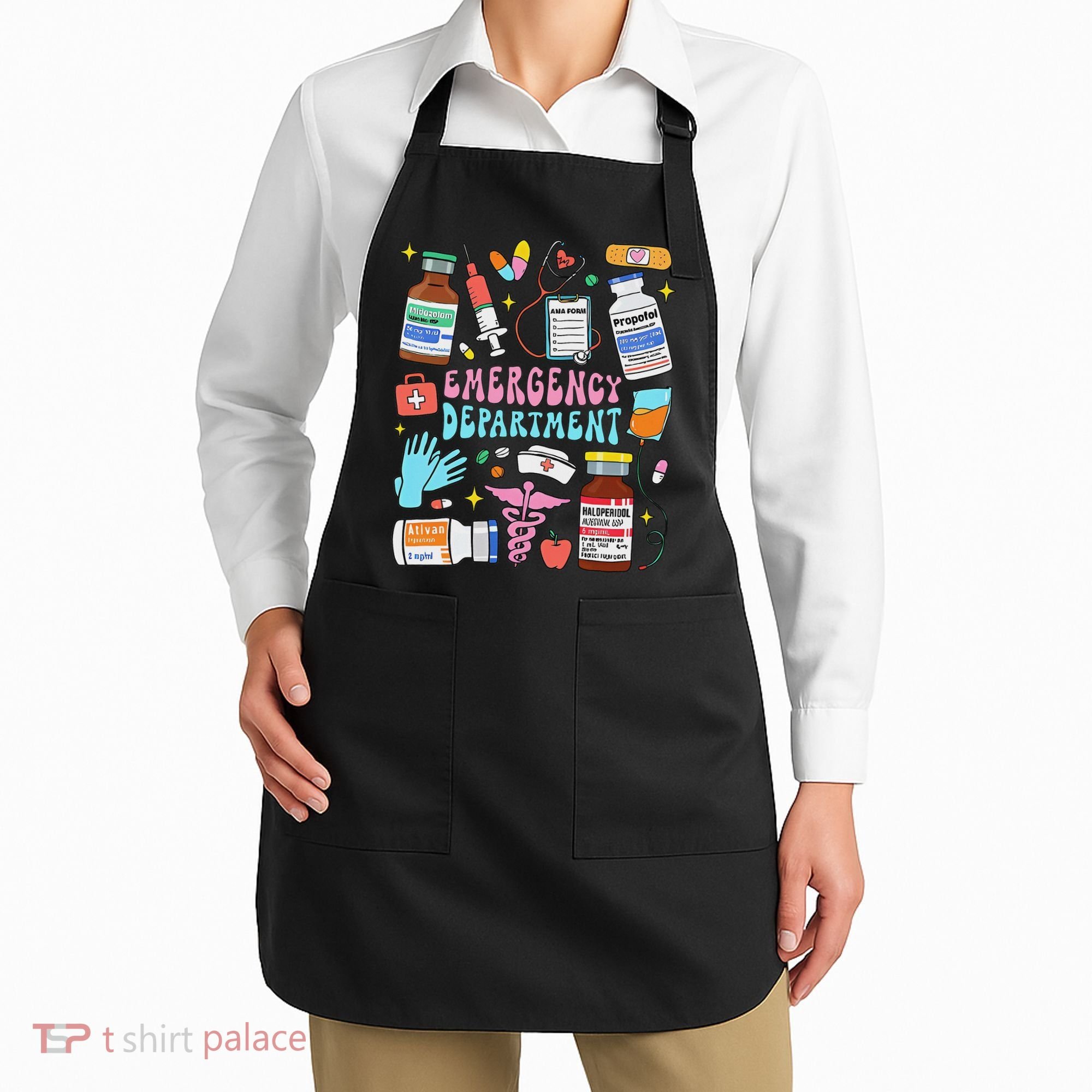 Retro Emergency Department Emergency Room Er Ed Nurse Tech Apron