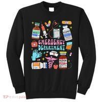 Retro Emergency Department Emergency Room Er Ed Nurse Tech Sweatshirt thumb 0