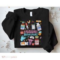 Retro Emergency Department Emergency Room Er Ed Nurse Tech Sweatshirt thumb 2