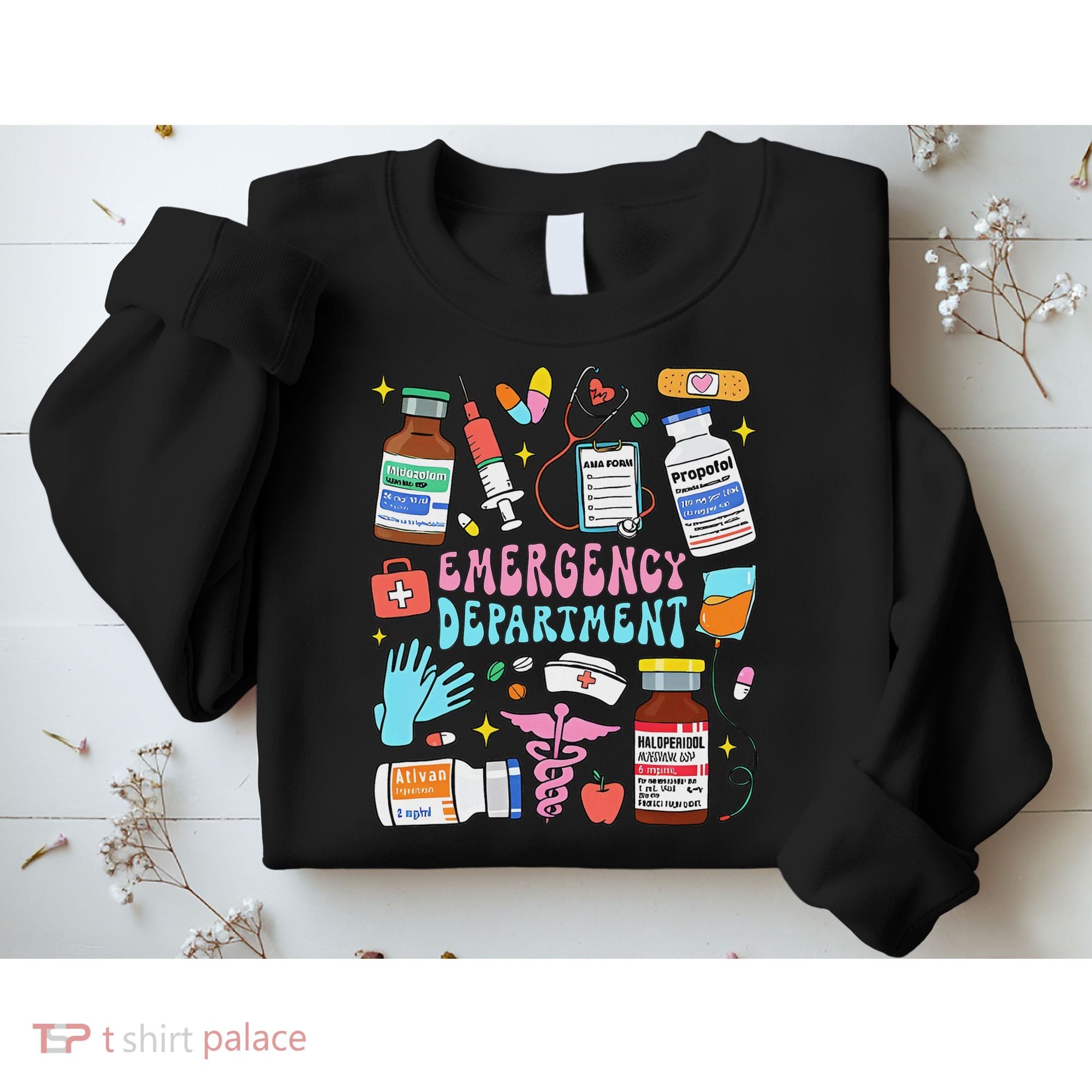 Retro Emergency Department Emergency Room Er Ed Nurse Tech Sweatshirt