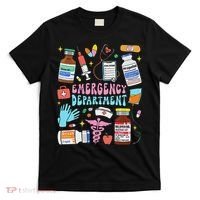 Retro Emergency Department Emergency Room Er Ed Nurse Tech T-Shirt thumb 0