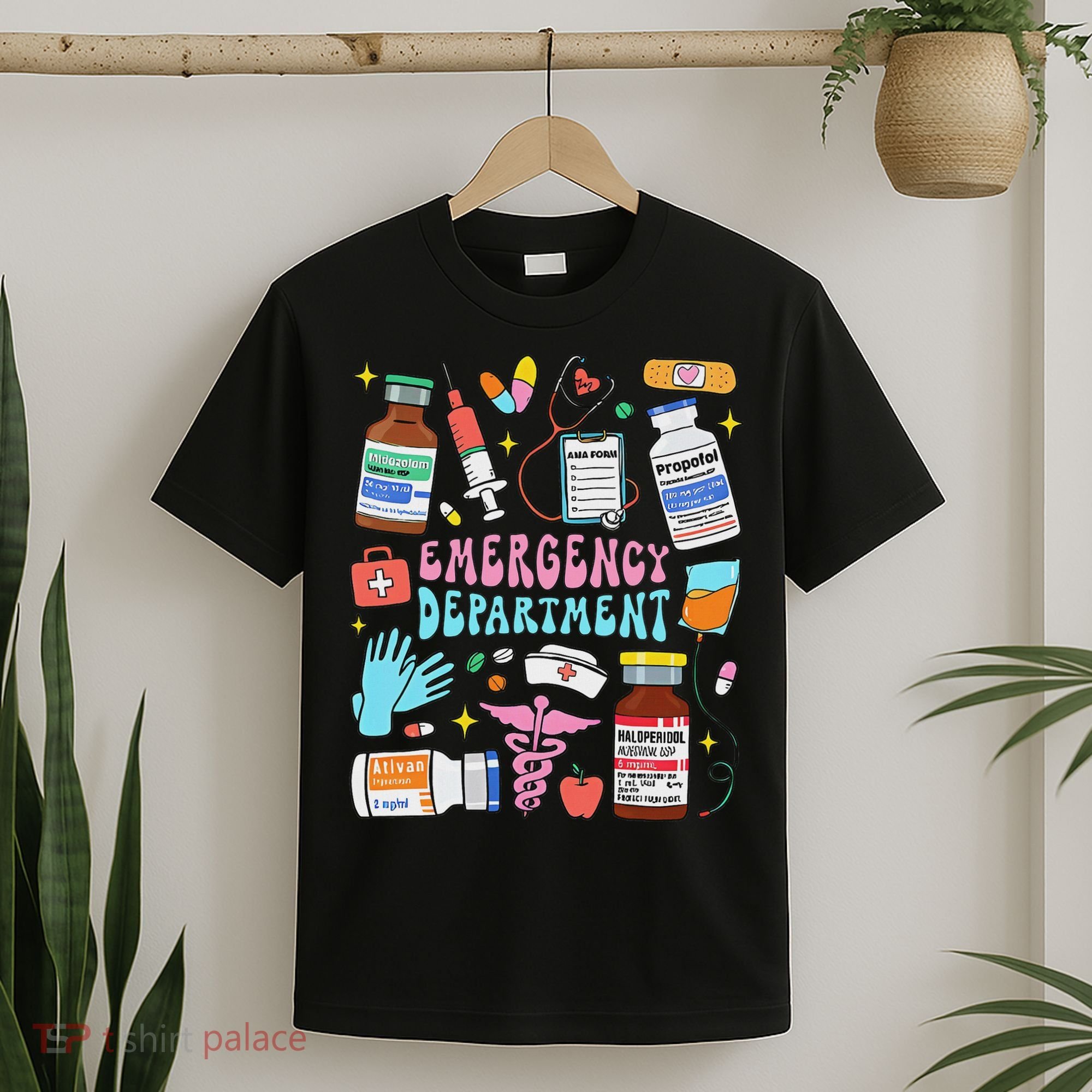 Retro Emergency Department Emergency Room Er Ed Nurse Tech T-Shirt