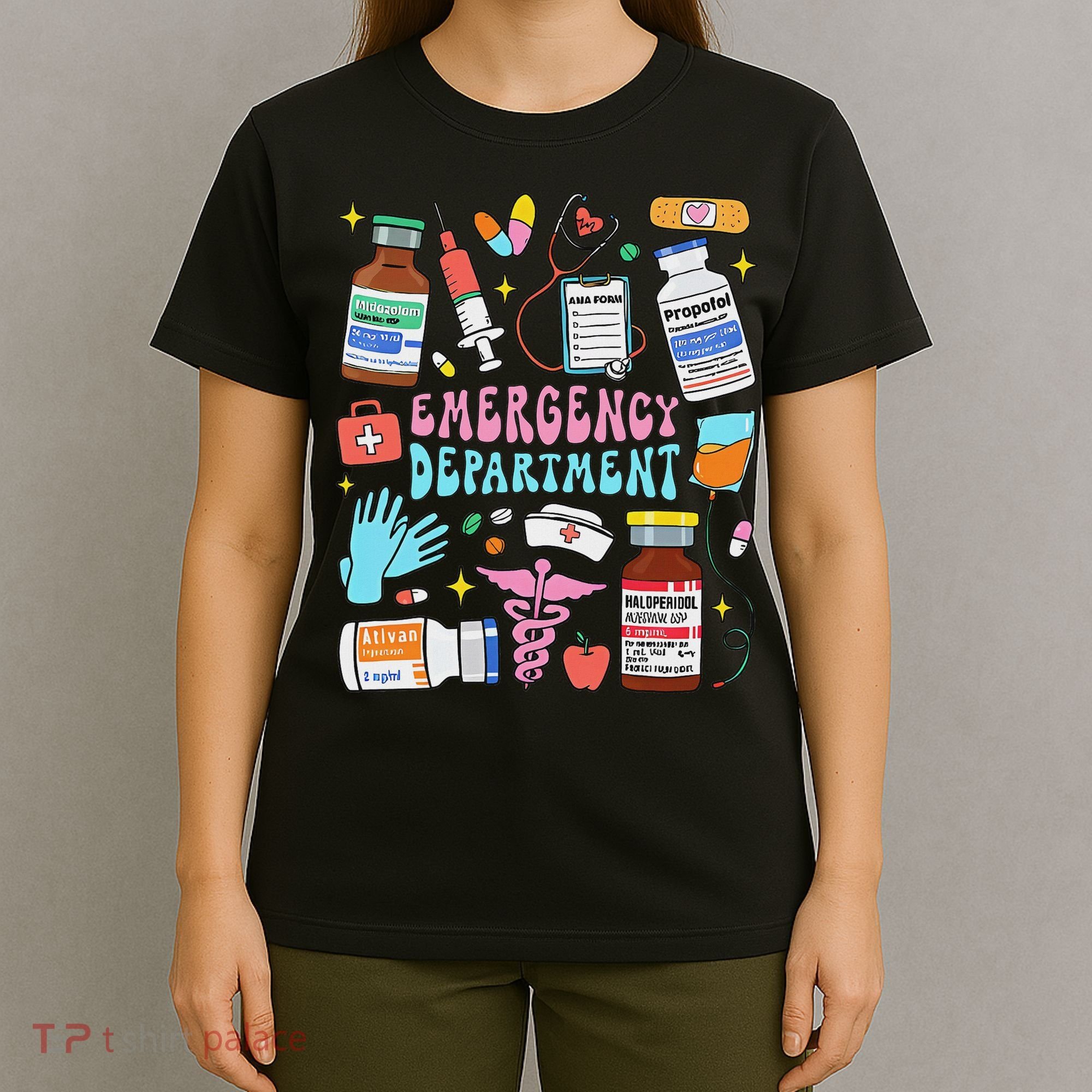 Retro Emergency Department Emergency Room Er Ed Nurse Tech T-Shirt