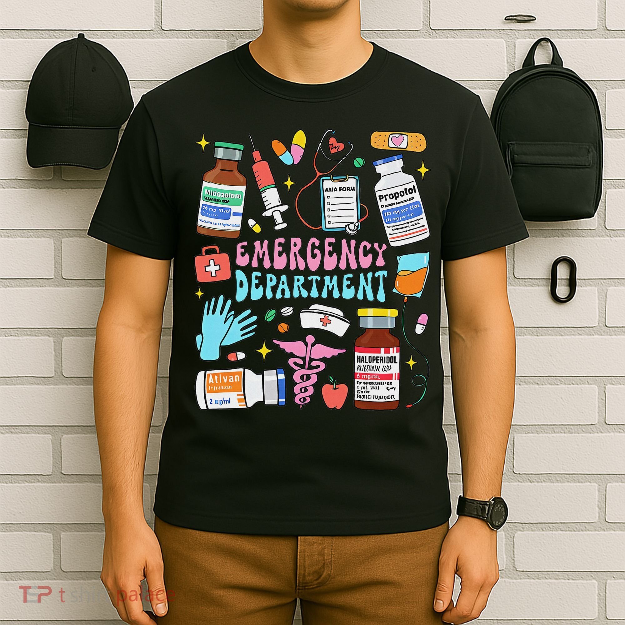 Retro Emergency Department Emergency Room Er Ed Nurse Tech T-Shirt