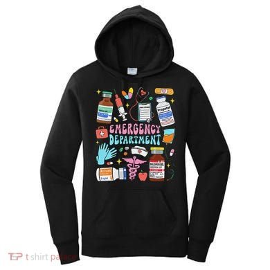 Retro Emergency Department Emergency Room Er Ed Nurse Tech Women's Hoodie