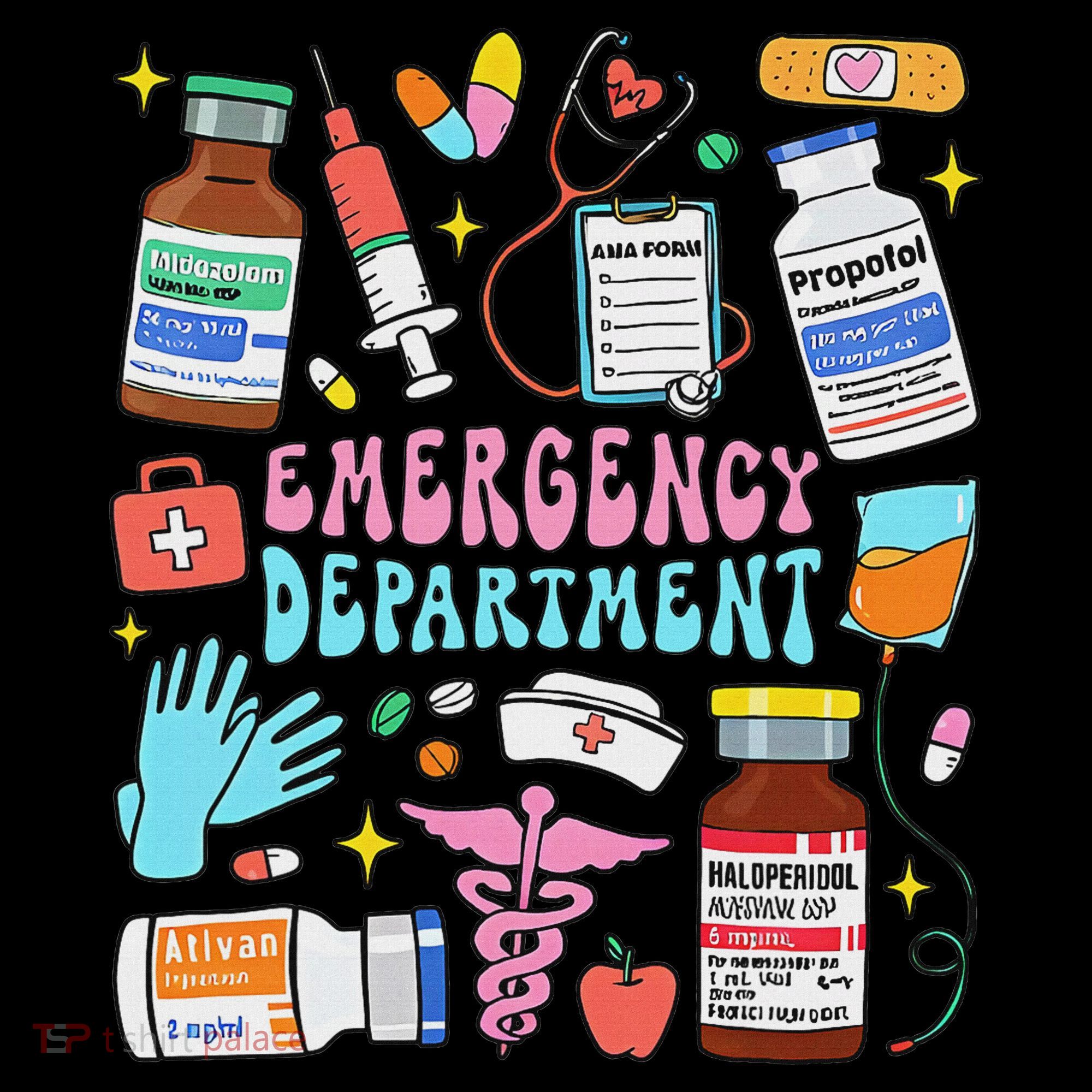 Retro Emergency Department Emergency Room Er Ed Nurse Tech Mousepad