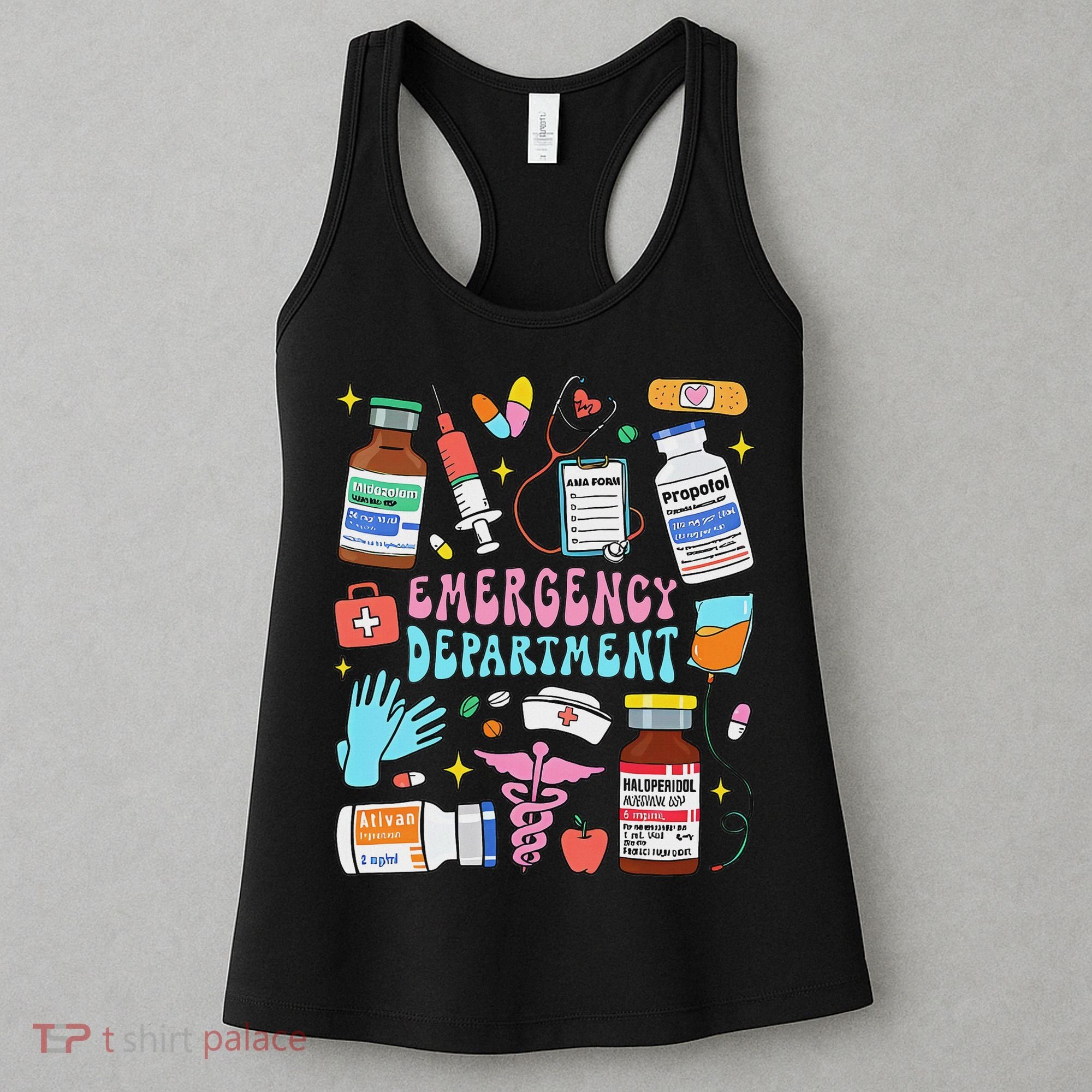 Retro Emergency Department Emergency Room Er Ed Nurse Tech Women's Tank Top