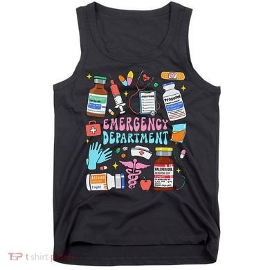 Retro Emergency Department Emergency Room Er Ed Nurse Tech Tank Top