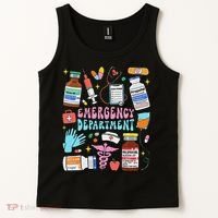 Retro Emergency Department Emergency Room Er Ed Nurse Tech Tank Top thumb 2