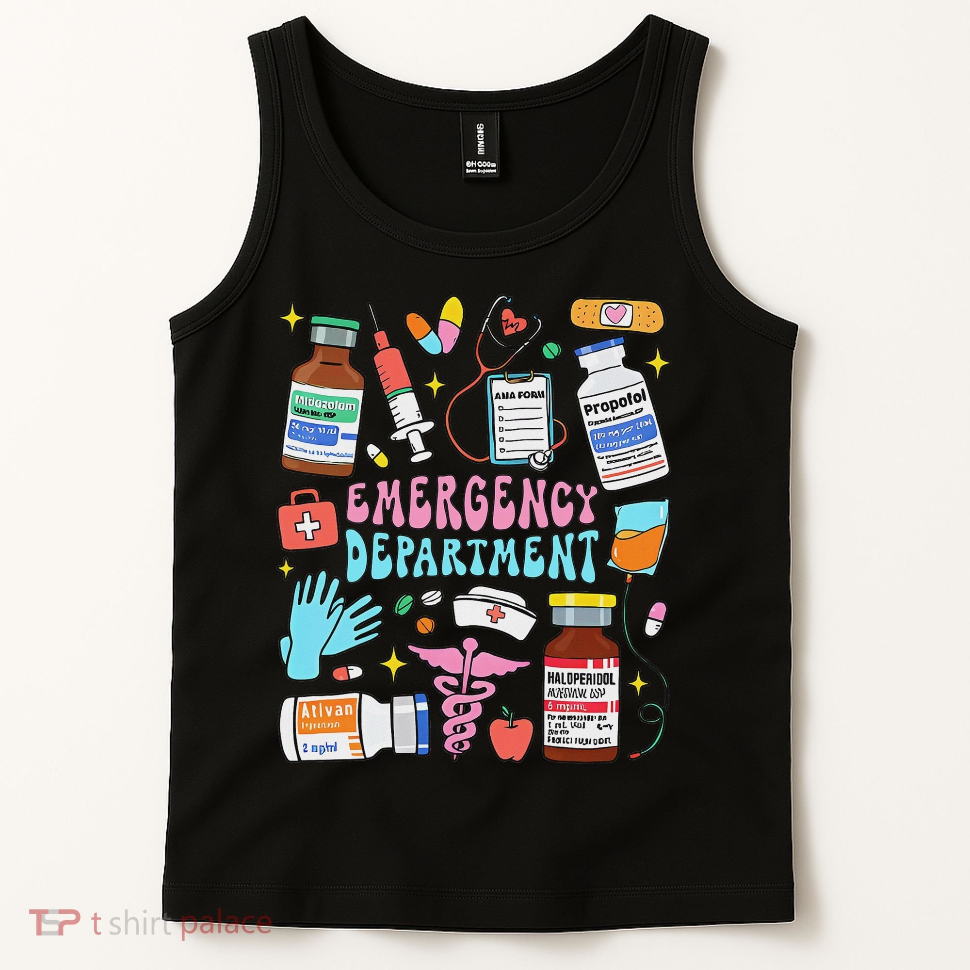 Retro Emergency Department Emergency Room Er Ed Nurse Tech Tank Top
