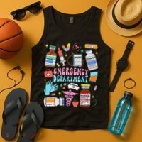 Retro Emergency Department Emergency Room Er Ed Nurse Tech Tank Top thumb 4