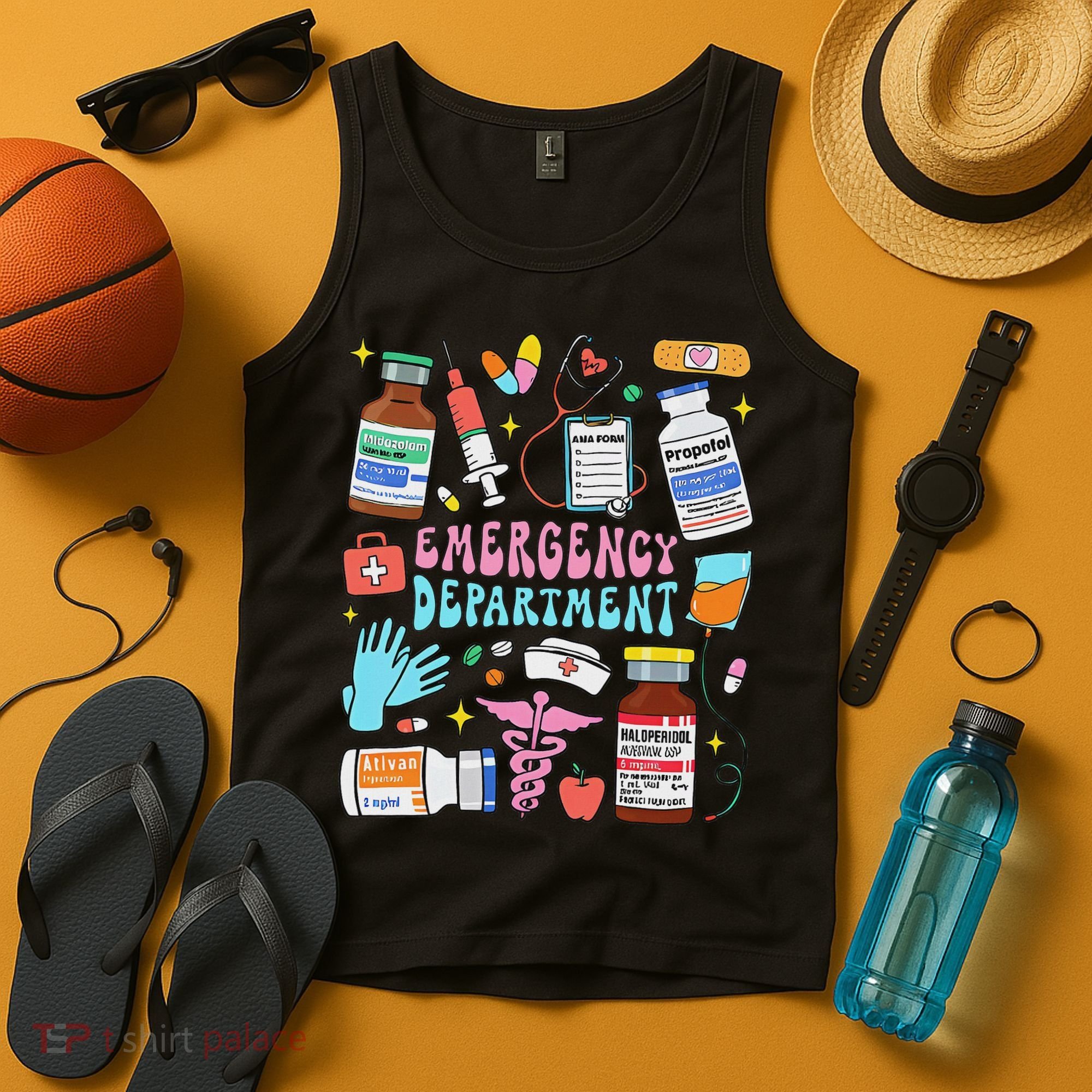 Retro Emergency Department Emergency Room Er Ed Nurse Tech Tank Top