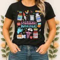 Retro Emergency Department Emergency Room Er Ed Nurse Tech Women's T-Shirt thumb 2