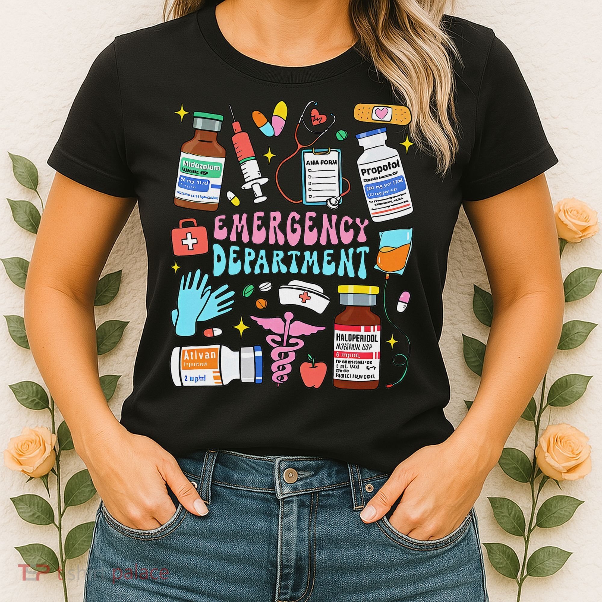 Retro Emergency Department Emergency Room Er Ed Nurse Tech Women's T-Shirt