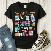Retro Emergency Department Emergency Room Er Ed Nurse Tech Women's T-Shirt thumb 3