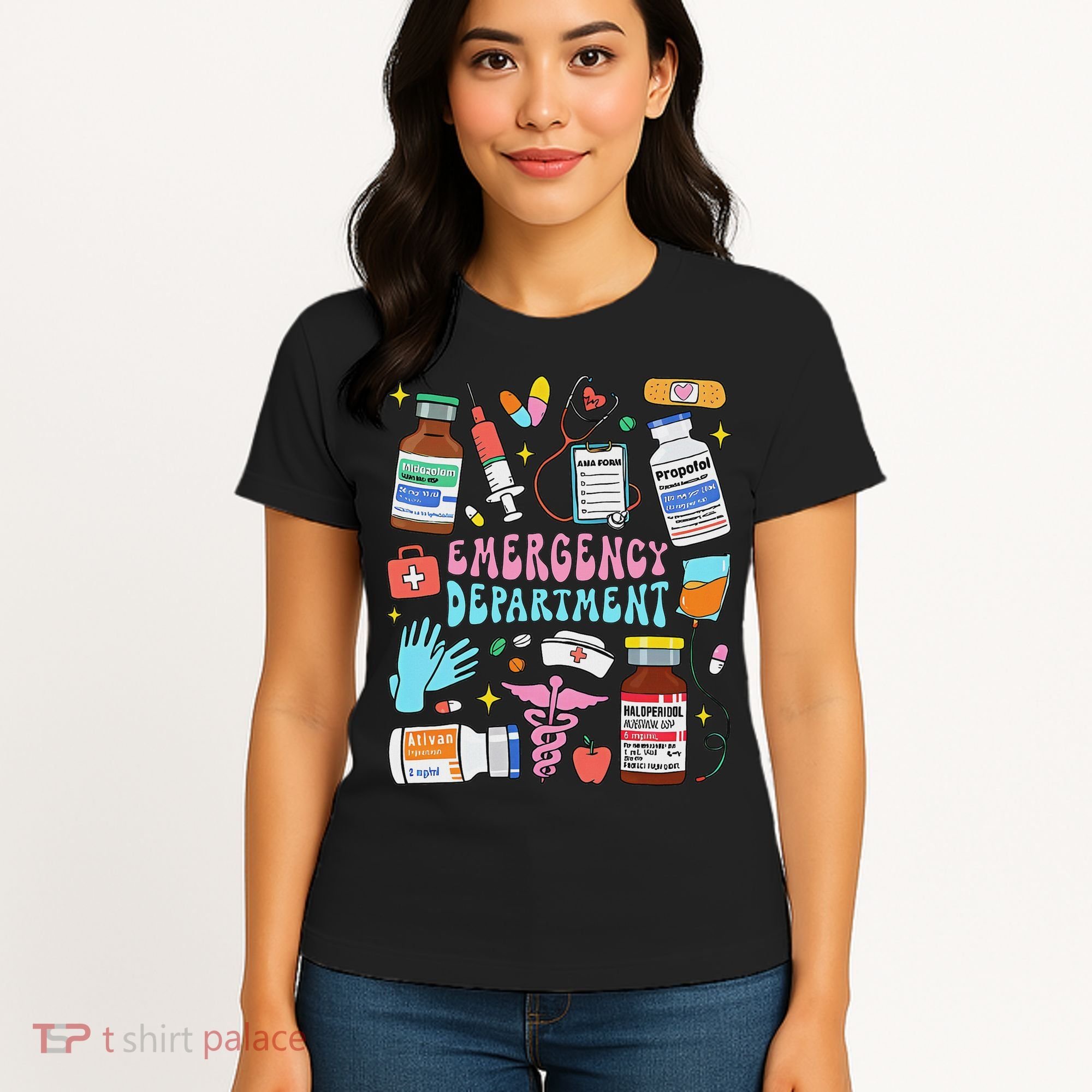 Retro Emergency Department Emergency Room Er Ed Nurse Tech Women's T-Shirt