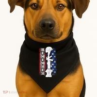 Remember The Fallen Flag USA-Made Doggie Bandana thumb 1