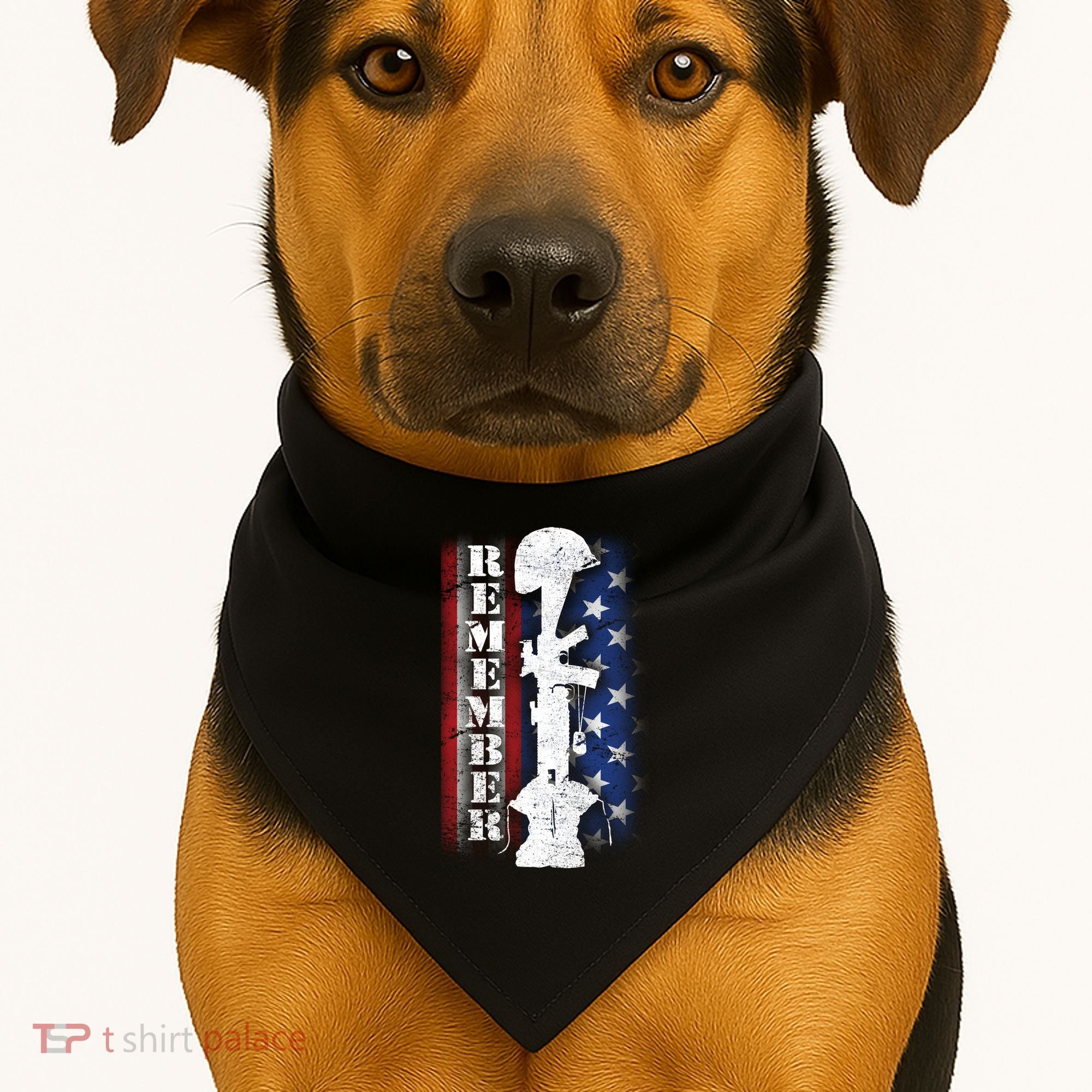 Remember The Fallen Flag USA-Made Doggie Bandana