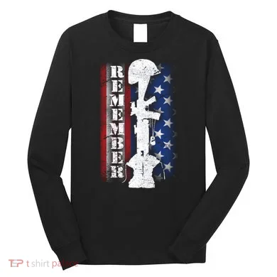 Remember The Fallen Flag Long Sleeve Shirt