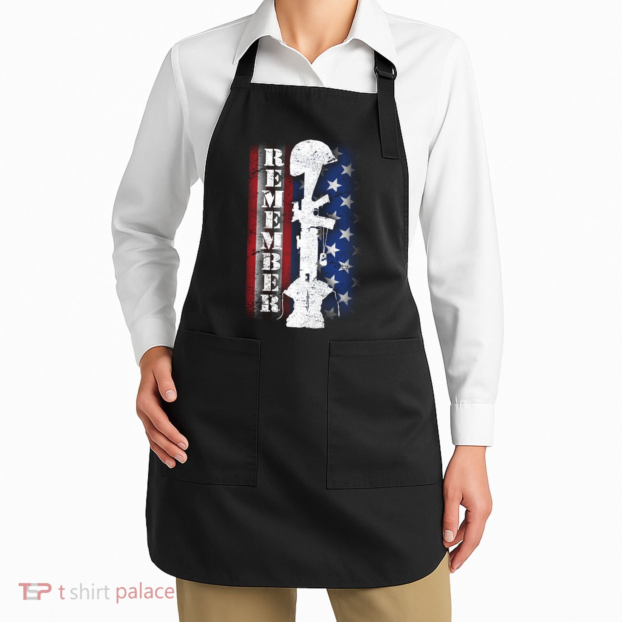 Remember The Fallen Flag Apron