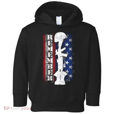 Remember The Fallen Flag Toddler Hoodie